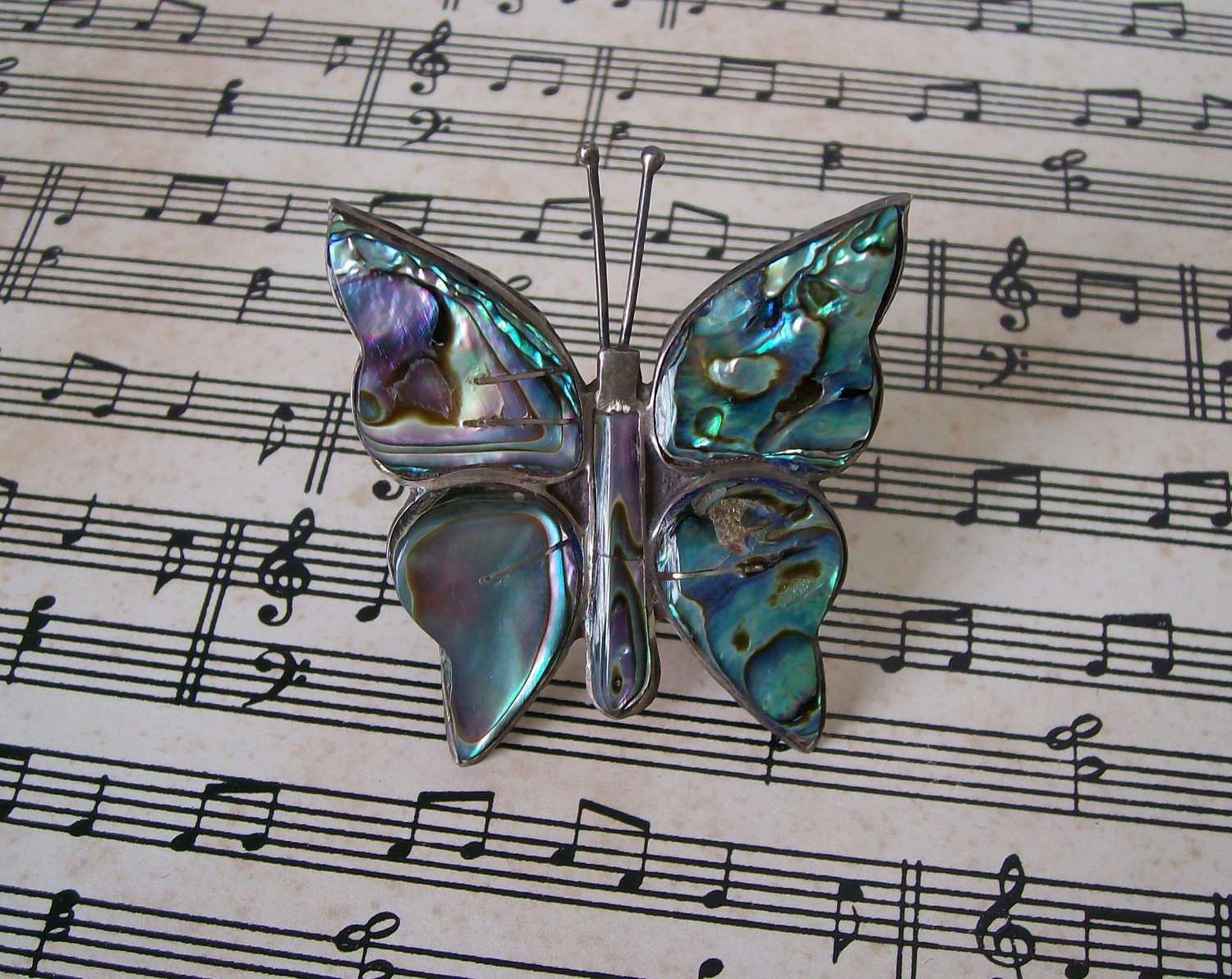Abalone Butterfly Brooch