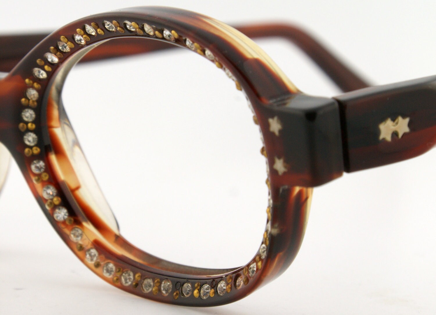 Womens Amber Oval Vintage Eyeglass Frames With by retrofocals