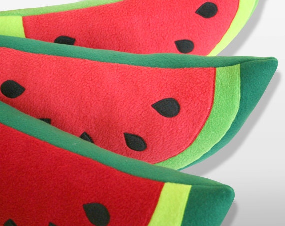 Watermelon Pillow With Heart On Back