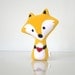 Fox Pillow - Fox Doll - Fox Toy - Fox Plush - Fox Softie (Yellow / Fleece)