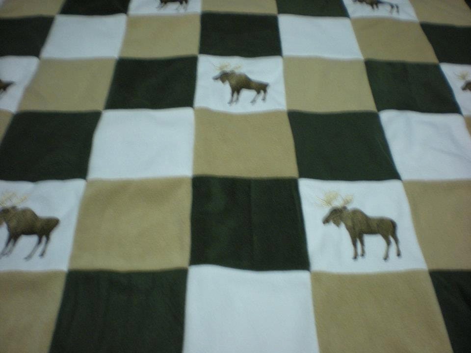 Fleece Moose Quilt