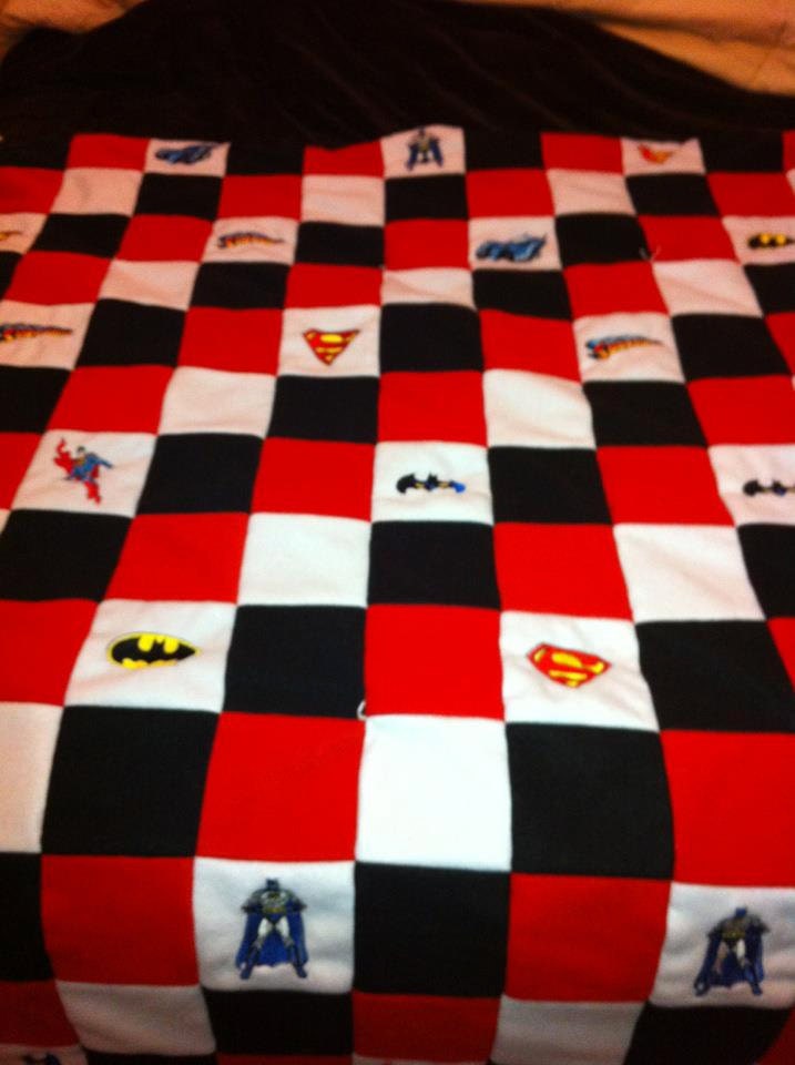 Batman/Superman Fleece Quilt
