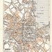 Vintage City Map Geneva 1953 Switzerland Street Map to Frame