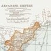 Japanese Empire Vintage Map 1930s Large Map