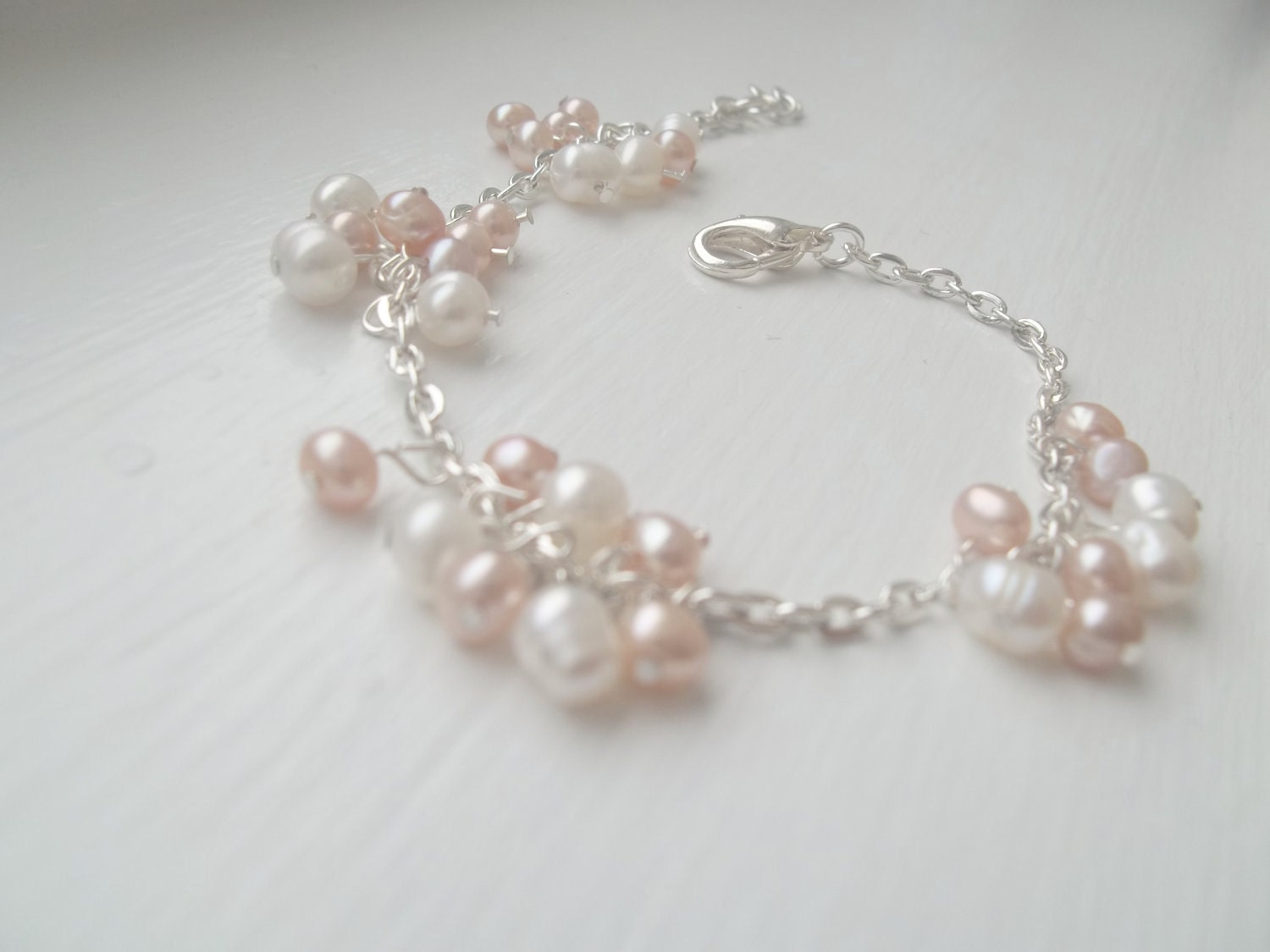 Pearl Cluster Bracelet - Pearl Bracelet - Pearl Jewelry