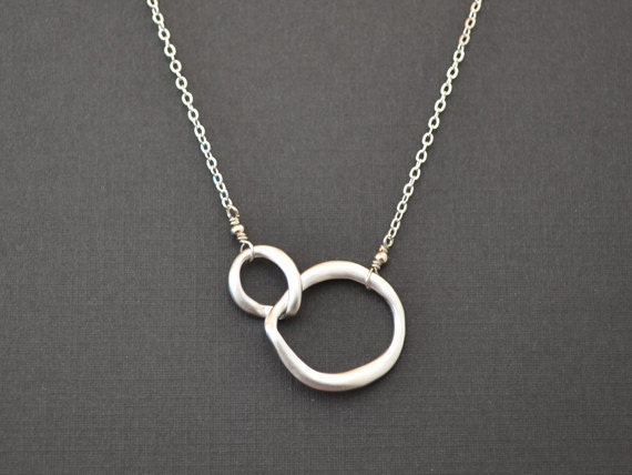 Modern double curb link necklace