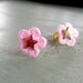 Childrens Earrings Pink Jewelry Yellow Gold Flower Star Dainty Little Girls Pierced Studs