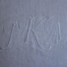 Monogrammed Linen Pillow Sham Raw Edges