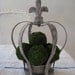 Metal Crown with Bowl and Fleur de Lis Small