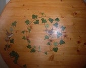 Dining room table & chairs with hand-painted ivy and wrens