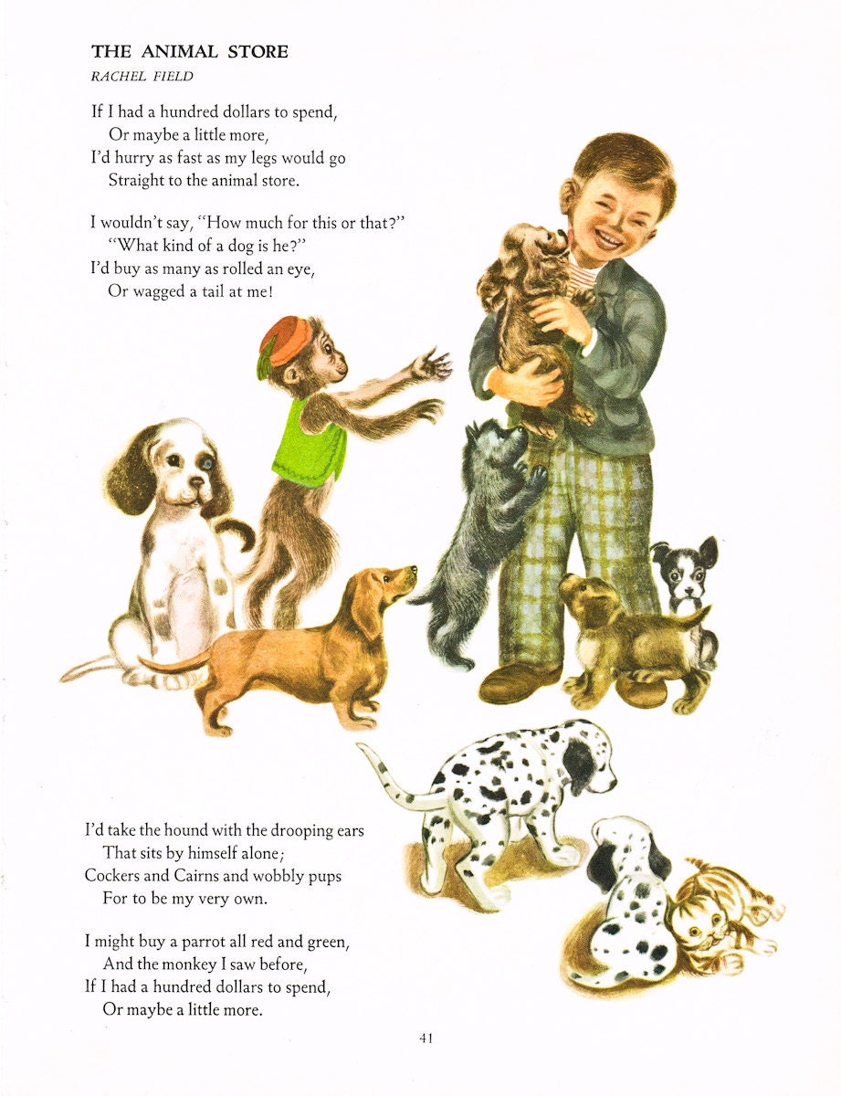 1963 : Big Golden Book of Poetry - 85 Children's Favorites .. The Animal Store