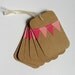 Valentine's Day Gift Tags with Bunting Flag Pink