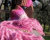 Pink and Brown Scarf