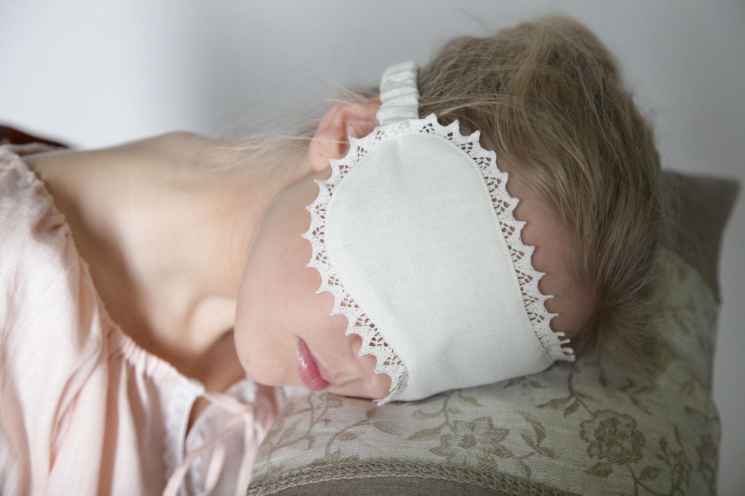 White Linen Sleep Eyemask