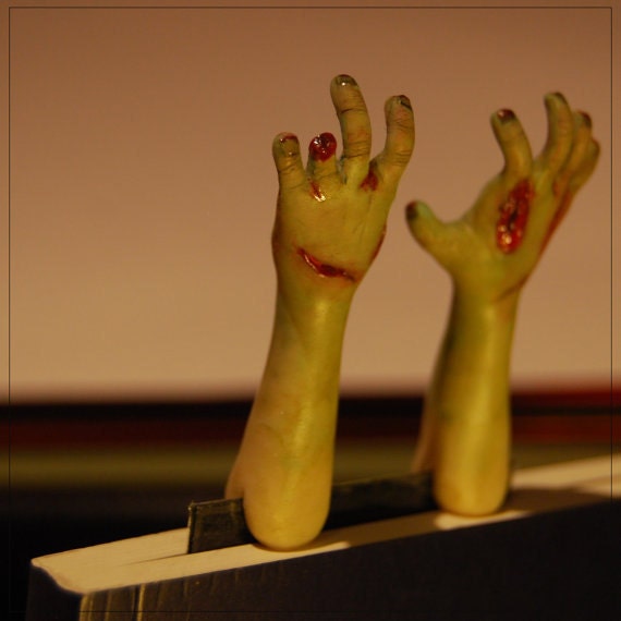 Zombie Hands Art Bookmark - Custom/Made to Order