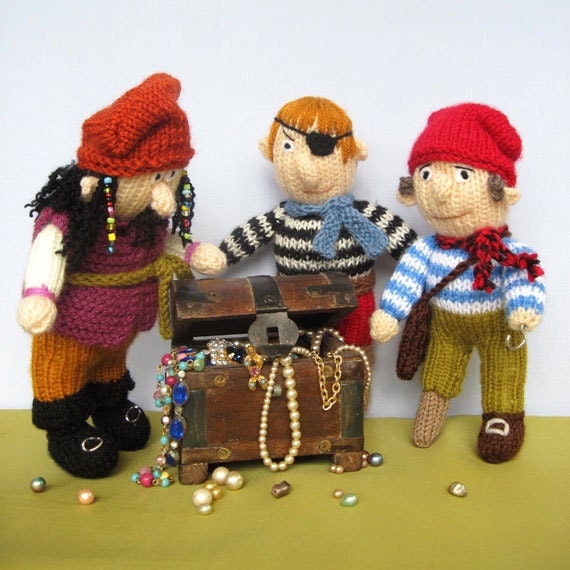 Pirates knitted toy doll INSTANT DOWNLOAD PDF email by ...