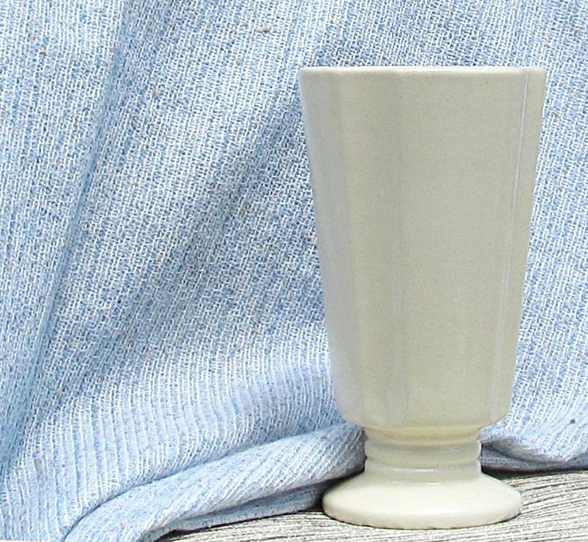 Minimalist White Vase Simple, Rustic, Elegant Ceramic Pottery Vessel  Haegar