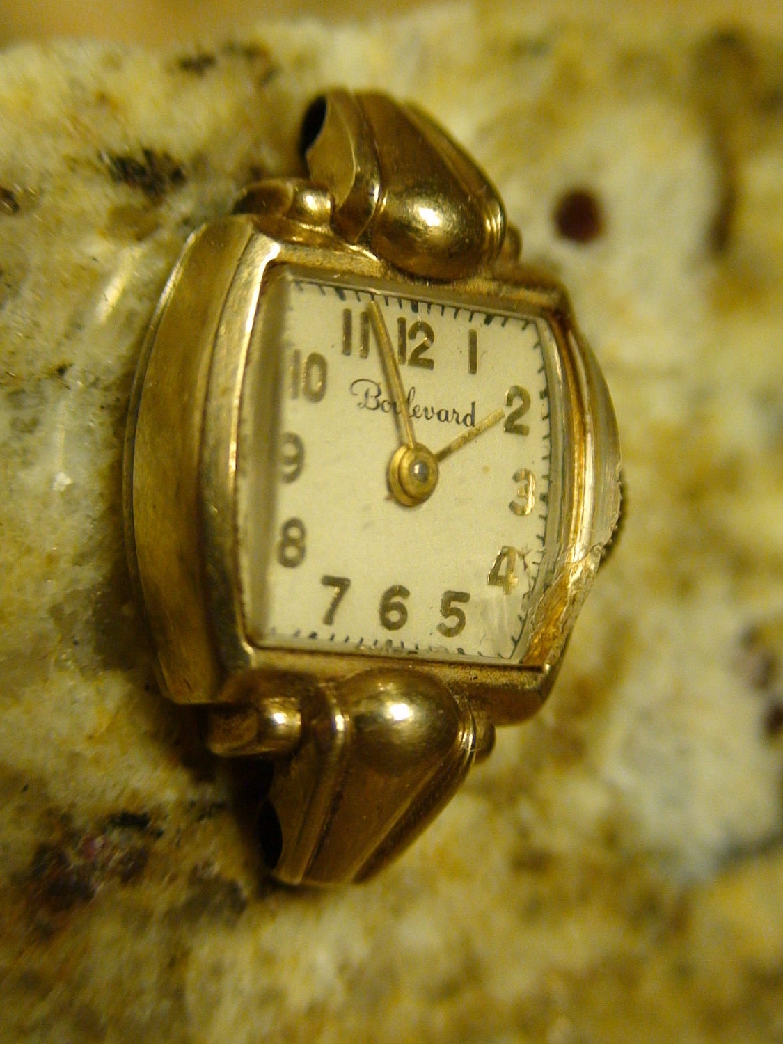 Vintage Wind Up Ladies Boulevard Watch 10k Gold by threediamonds10