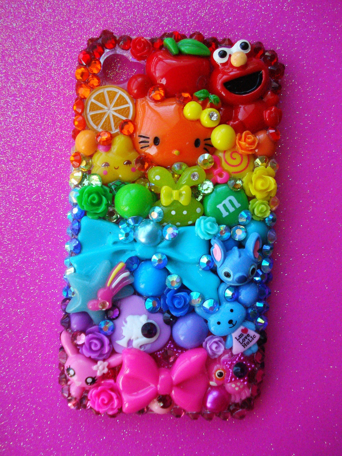 Rainbow Bright Decoden iPhone 4 Case