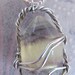 Fluorite Polished Point Gemstone Pendant, Sterling Silver Handmade Wire-Wrapped Jewelry, large crystal, yellow multi-colored