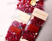 150pcs Hexagon Flexible Sealing Wax Beads with Mini Melting Spoon Hanger Pack - Burgundy