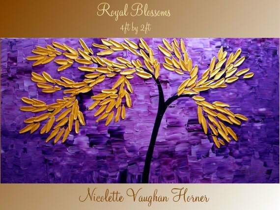 ORIGINAL X Large gallery wrap canvas modern mixed media Impasto fine art painting by Nicolette Vaughan Horner