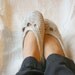 Crochet Pattern for Womens House Slipper the Adult Yoke Ballet Flat PDF Pattern number 110 - Instant Download