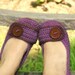 Violet Womens House Slipper PDF crochet pattern - six sizes included - Women's 5 - 10 - Pattern number 205 Instant Download