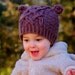 Crochet Pattern Little Bear Cable Hat - pattern 114 - 4 sizes included, baby toddler and childrens sizes - Instant Download