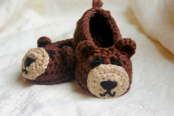 Crochet Pattern for Baby Bear House slippers Pattern 102 - Instant Download