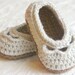 Crochet Baby Booties Pattern For Baby Yoke Ballet Slipper - PDF Instant Download - Crochet Pattern Pattern number 109