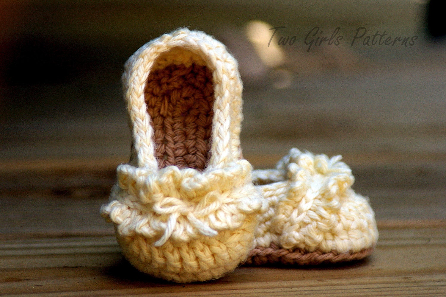 Crochet Pattern for Baby booties - Pattern number 108 the Ruffle Ballet Flats - Instant Download