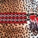 Handmade Red Beaded Bracelet & Matching Earring Demi Parure Wide Rockabillly Jewelry Native American Southwestern Set