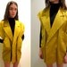 Vintage Oversized Mustard Yellow Sleeveless Menswear Assymetrical Shirt Vest