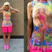BARBIE Pink Floral Surfer Sheer Tropical Faded Ruffled Girly Shirt