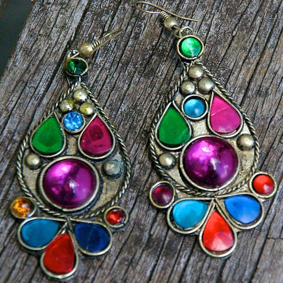 Rainbow Earrings Vintage