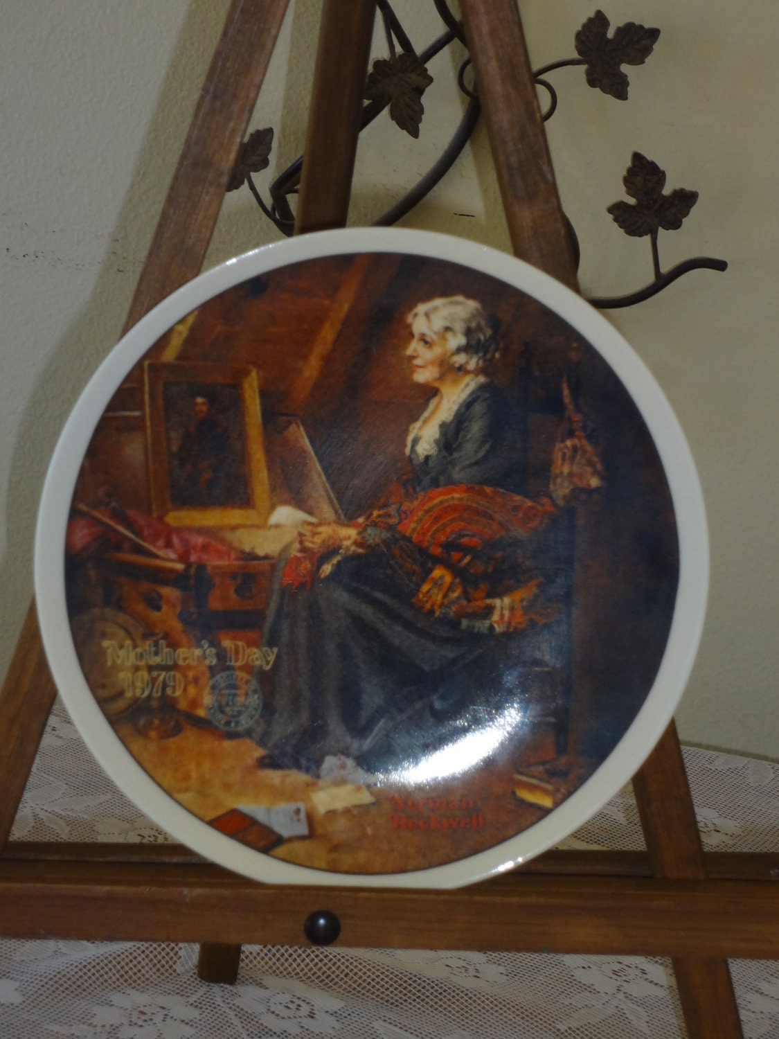 Knowles Norman Rockwell Mothers Day 1979 "Reflections" Collectors Plate