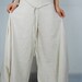 Flaxen linen flares / pants /split skirt Low Rise QK005