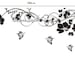 flower wall decals butterflies wall decals nursery wall decals office decal children wall decal-White Flower with Butterflies