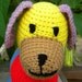Crochet dog, puppy toy, learning toy, patchwork, color learning soft toy, plush. In stock.