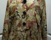 Vintage Multi-Color Dress by Taryn de Chellis Long Loose sizeM