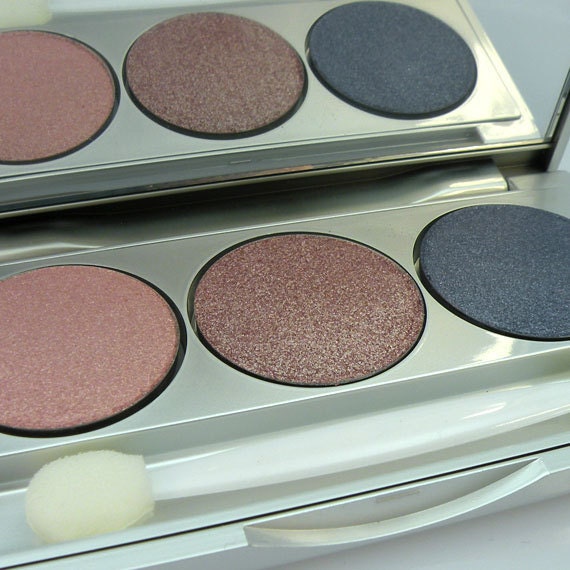 PRESSED Eyeshadow TRIO SATIN Pearl, crease resistant, long wearing, Misty, Antique Rose, Twinkle, 26mm