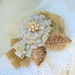 Flower Pin Brooch Corsage With Vintage Lace