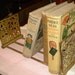 1910 Art Nouveau Brass Folding Bookends, holds 25 books for tabletop