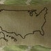 RESERVED FOR KATIE Grey Linen Decorative Embroidered United States Pillow