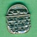 4 Easter Egg Baskets Vintage Danforth Pewter Buttons Orig Card 3/4 inch 19mm