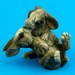Vintage Kissing Bunny Lovers Grey figurine made in Italy