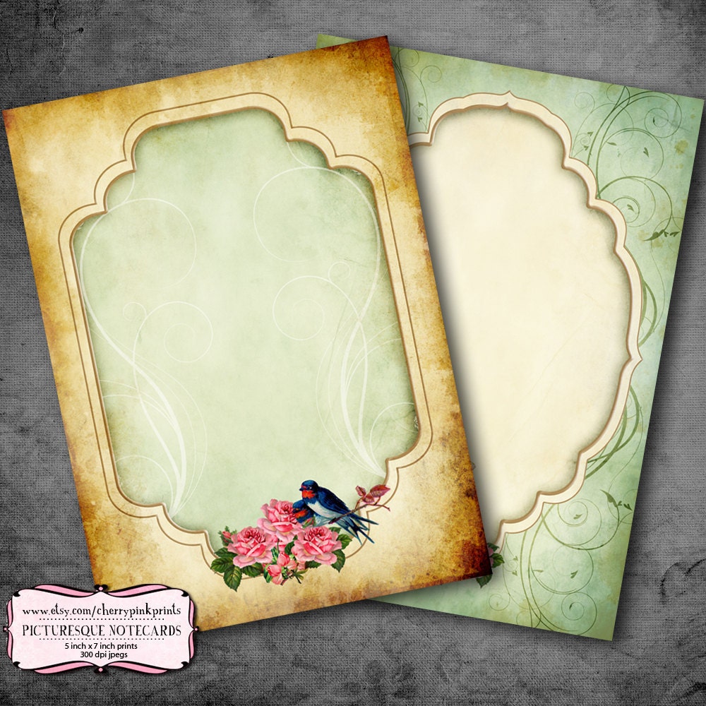Vintage collage sheet ROMANTIC ELEGANCE, Printable images for gift tags, Shabby chic labels and decoupage
