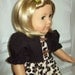 American Girl Doll Clothes 18 inch doll dress. Animal print dress with black trim.