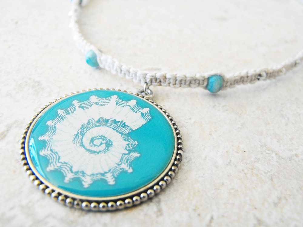 Ammonite Fossil Hemp Necklace